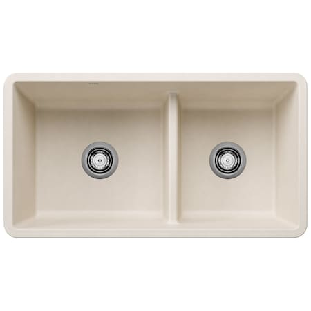 Blanco Precis 33 in. Undermount Double Basin SILGRANIT Kitchen Sink 443080